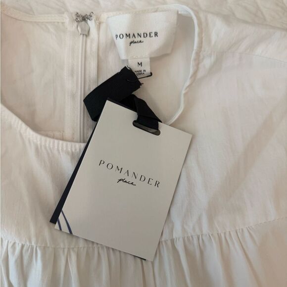 NWT Pomander Place Tuckernuck White Carmen Dress-F14 - Picture 5 of 6